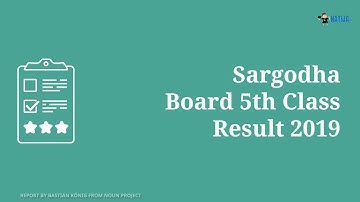 Sargodha Board 5th Class Result 2019