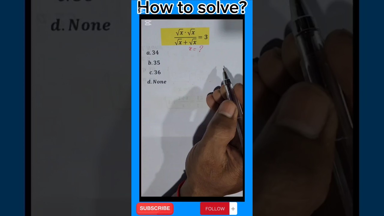 Square Root Equation Problems, 