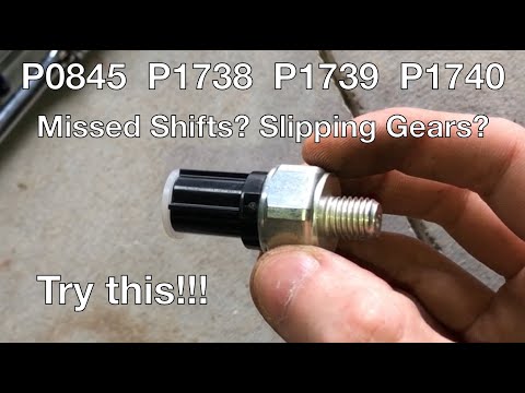 How to Replace Transmission Oil Pressure Switch/Solenoid - 2002 Acura TL-S P0845 P1738 P1739 P1740