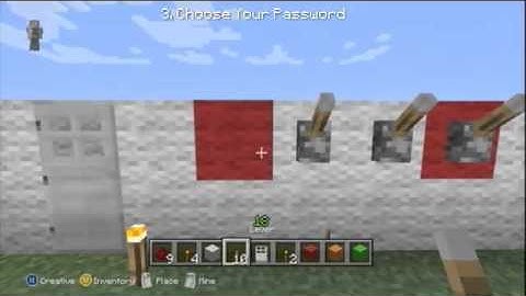 Minecraft Xbox 360: How to put a Combination Lock On A Door