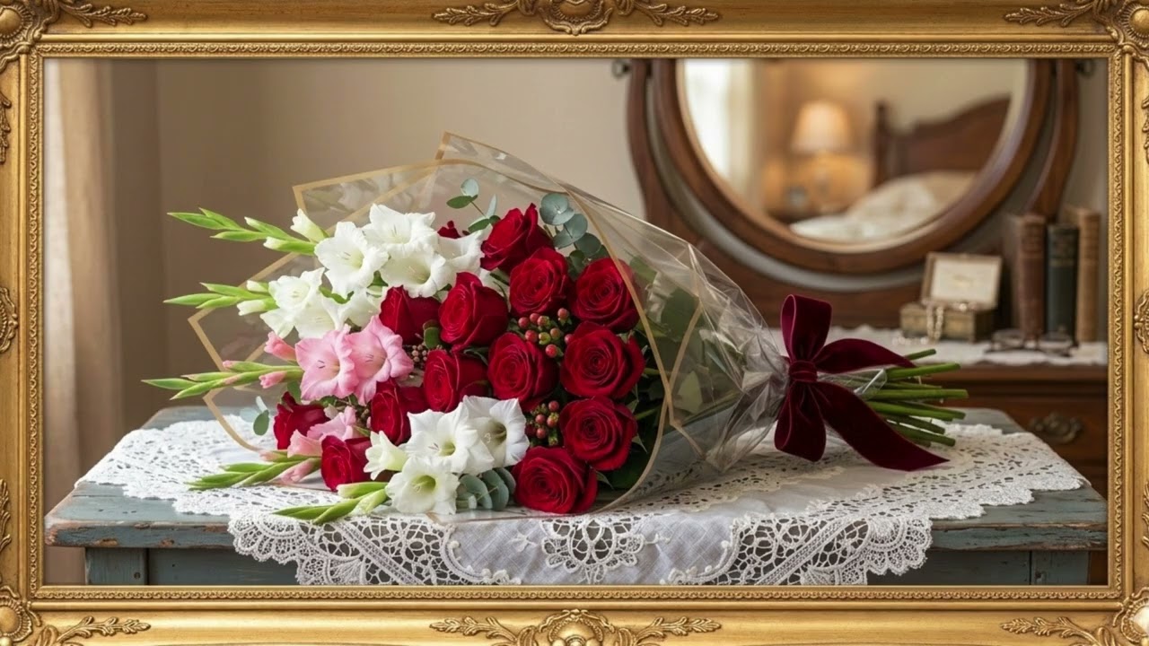 Rose bouquet for your screen | 4K Frame TV Art screensaver | flores rosas