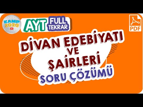 Divan Edebiyatı ve Şairleri Soru Çözümü | AYT Full Tekrar Kampı 2020