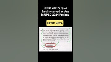 Ques of UPSC 2023 served as UPSC 2024