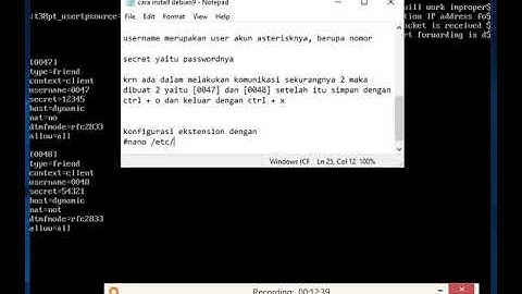 cara mudah konfigurasi SIP dan Exten untuk server VoIP asterisk debian 9