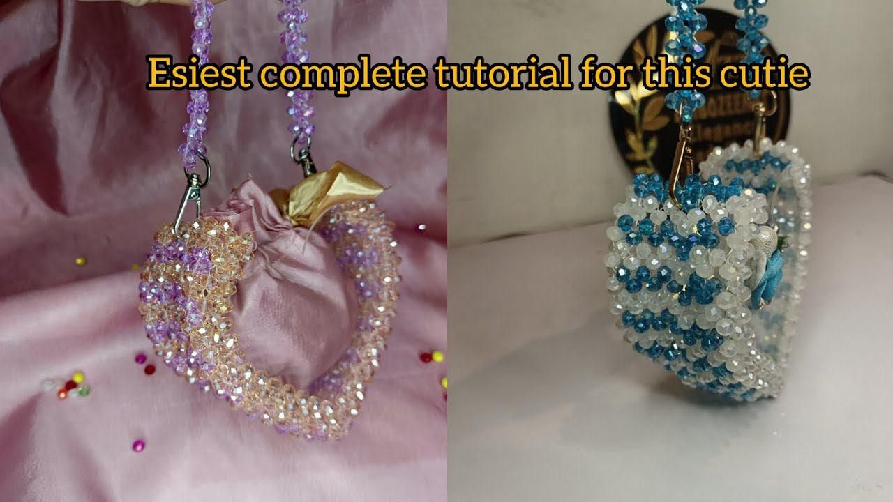 Easiest begginer friendly tutorial for this beautiful heart shaped acrylic sheet bag 💕