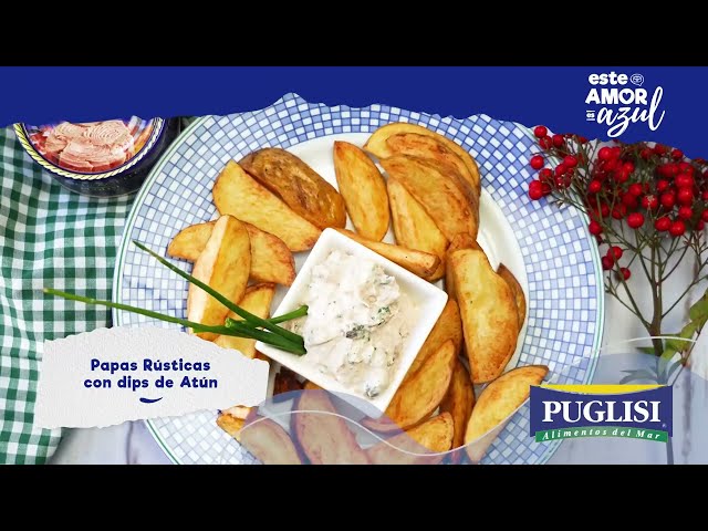 Papas rústicas con dip de Atún