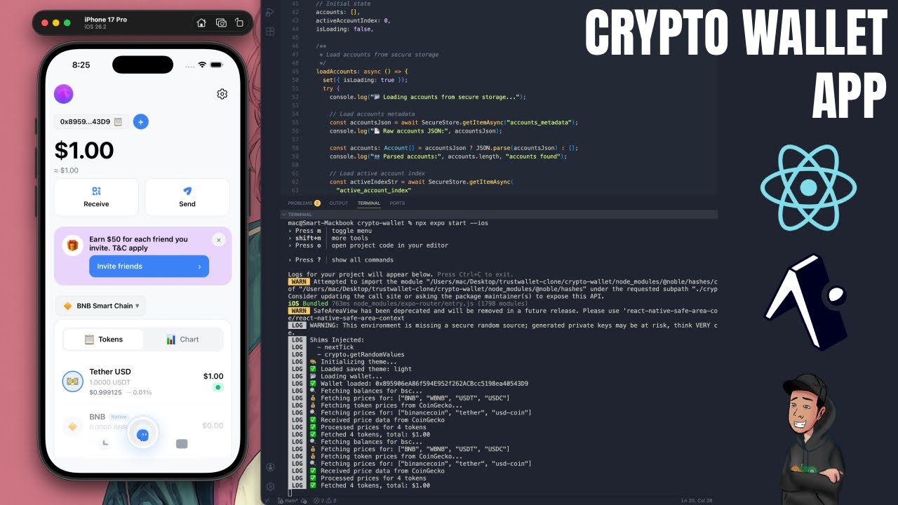 React Native Crypto Wallet: Multi-Chain EVM Integration & Source Code ...