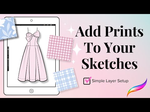 How to Add Fabric & Prints to Your Clothing Drawings in Procreate