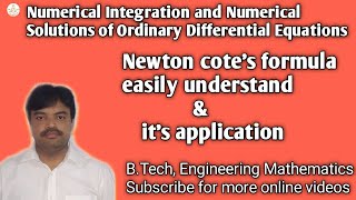 Newton cote's Formula