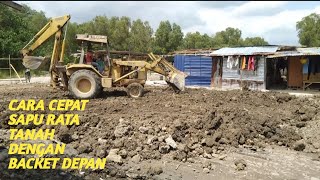 MALAYSIA BACKHOE SAPU RATA TANAH DENGAN BUACKET DEPAN FART 2