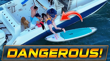 DANGEROUS MOMENT AT HAULOVER INLET TURNS INTO RESCUE! | HAULOVER BOATS | WAVY BOATS