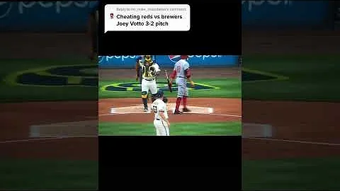 Joey Votto got cheated with this inside ball called a strike Cincinnati Reds vs Milwaukee Brewers