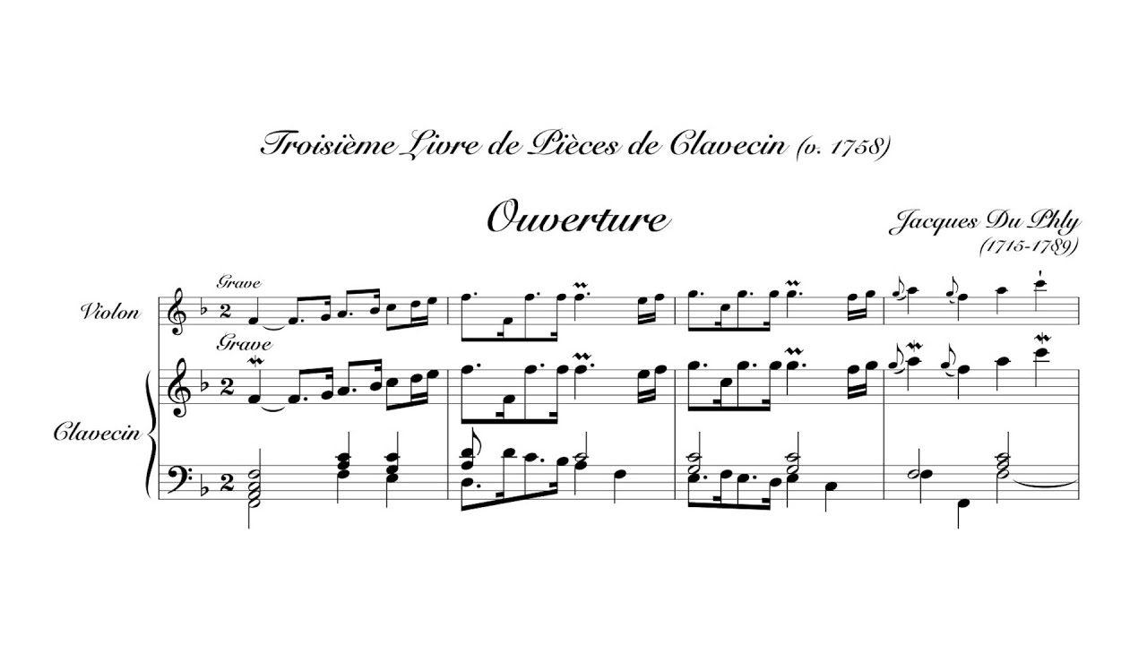 Jacques DuPhly –  Pièces de clavecin, Livre 3