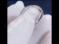 18K White Gold Real Diamond Girls Jewelry Ring