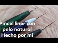 cómo hacer tu propio pincel liner para uñas 😱😱 con cerdas naturales.