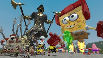 DARK DECEPTION CHAPTERS 1 4 NPCs VS ALL SPONGE BOB in Garry