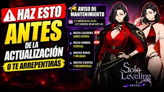 🚨 HAZ ESTO ANTES DE LA ACTUALIZACIÓN o TE ARREPENTIRÁS | Solo Leveling: ARISE