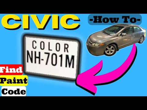 Where To Find Paint Code On Car Honda