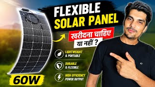 Flexible Solar Panel 60W, Black, Modern Flexible Energy 60W Monocrystalline Solar Panel 