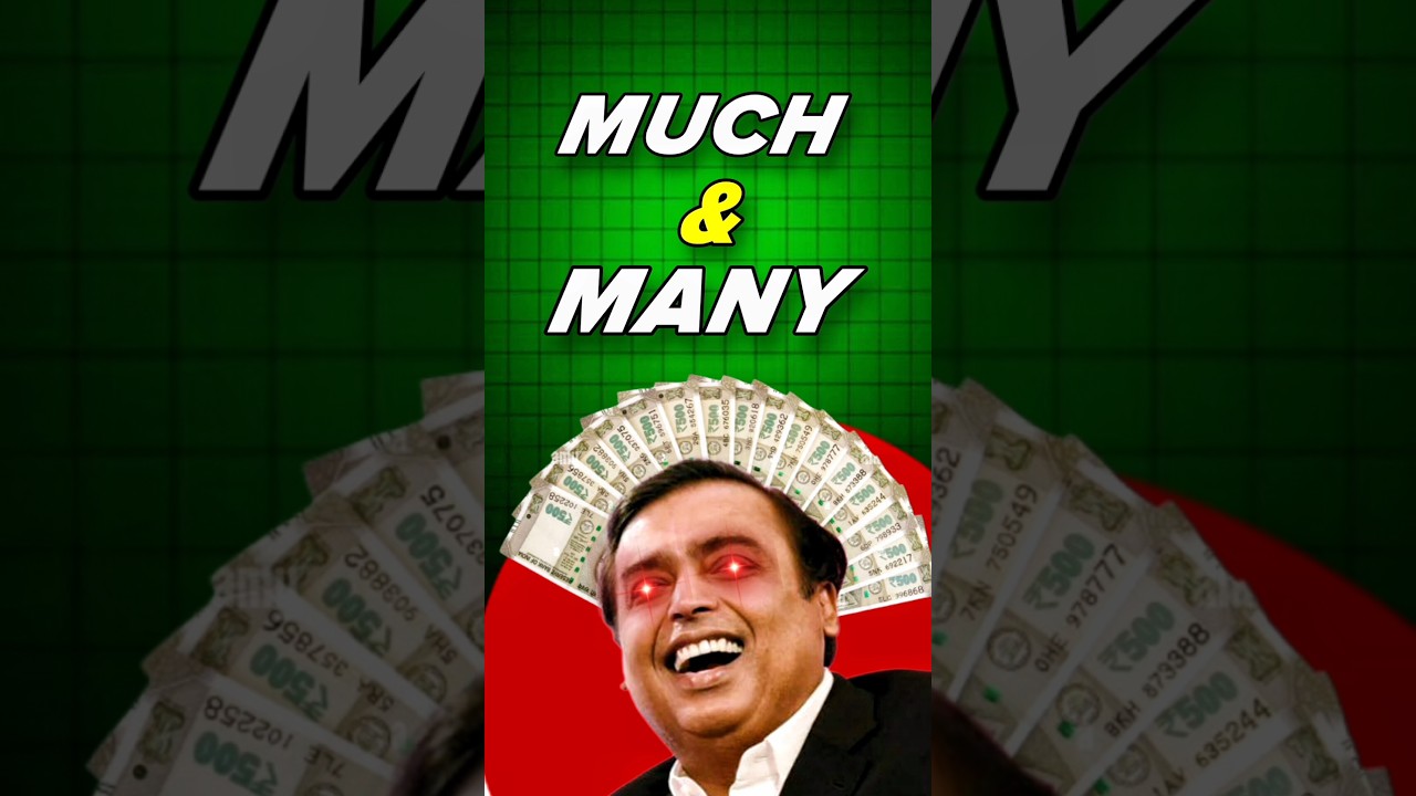 Use of much and many in english। 