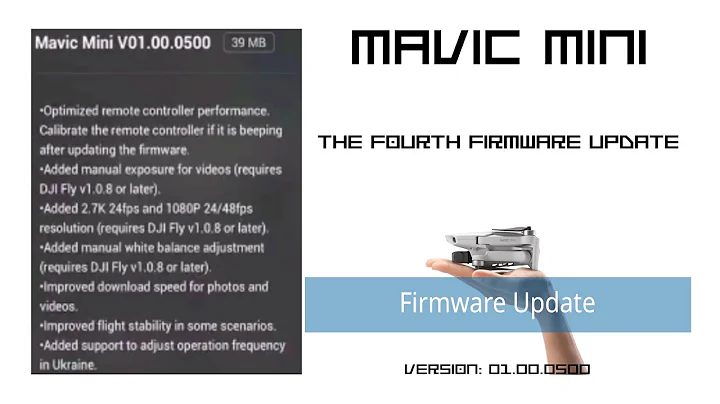 MAVIC MINI: FOURTH FIRMWARE UPDATE