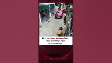 Lùi xe nhưng quên không nhìn gương hậu và cái kết  #giaothong #laixeantoan #giaothongvanminh