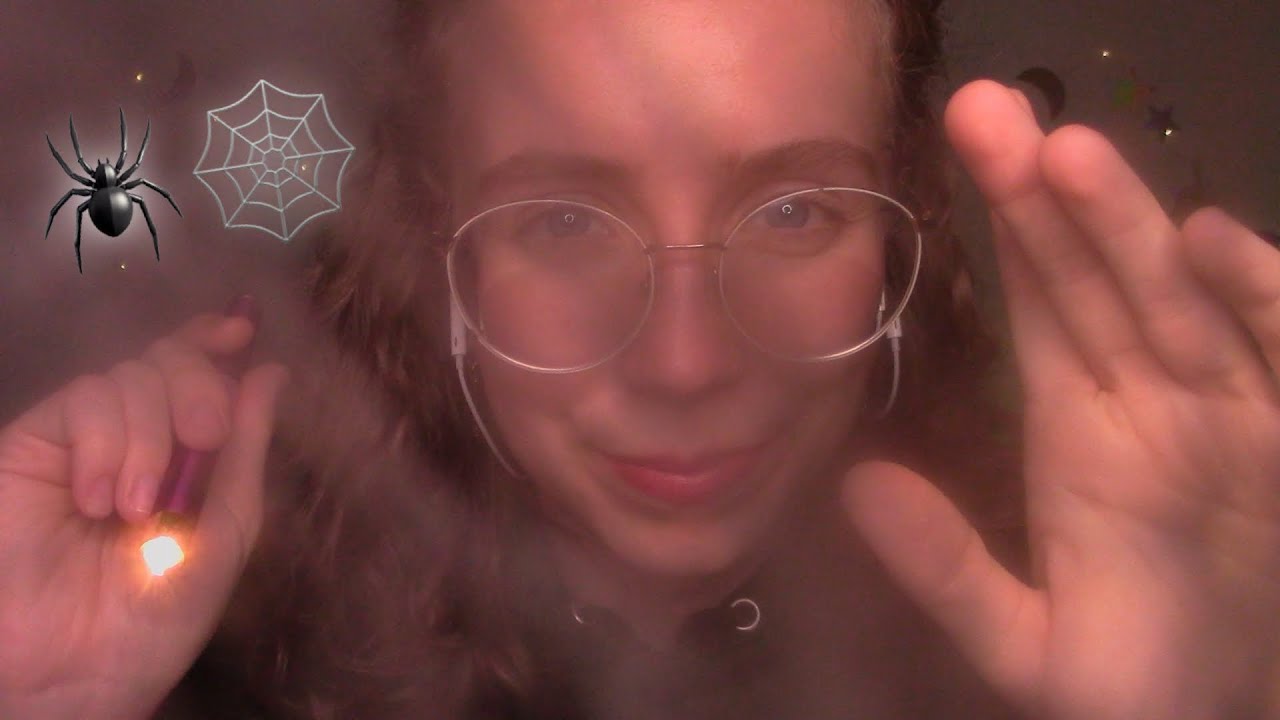 [ASMR] Cleaning Spiderwebs off your face 🩶🕸️ whispered role-play (close-up)