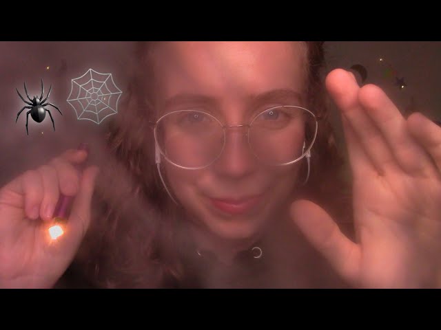 [ASMR] Cleaning Spiderwebs off your face 🩶🕸️ whispered role-play (close-up)