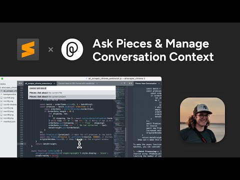 Ask Pieces & Manage Copilot Conversation Context with the Pieces Sublime Plugin