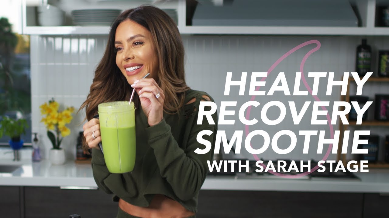 Sarah Stage's Sweet Sweat Green Recovery Smoothie - YouTube