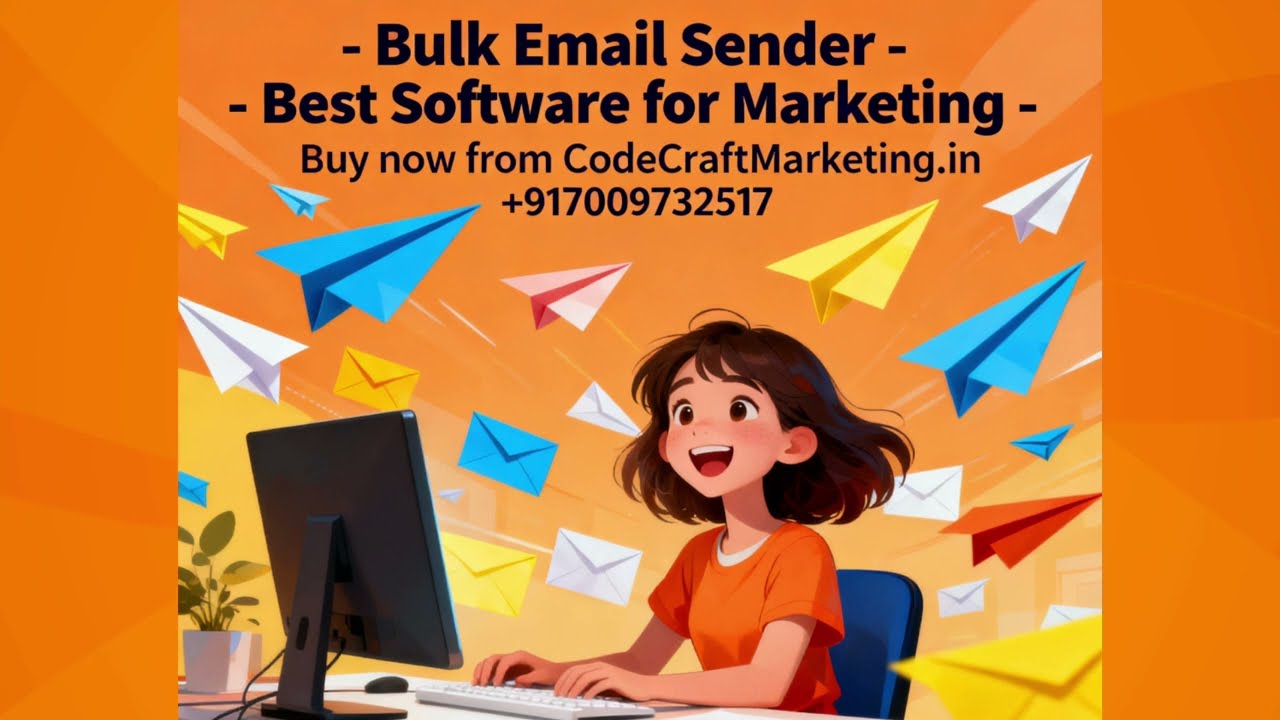 🚀 Best Bulk Email Sender Software | 100% Safe | CodeCraftMarketing.in | No Ban  +917009732517