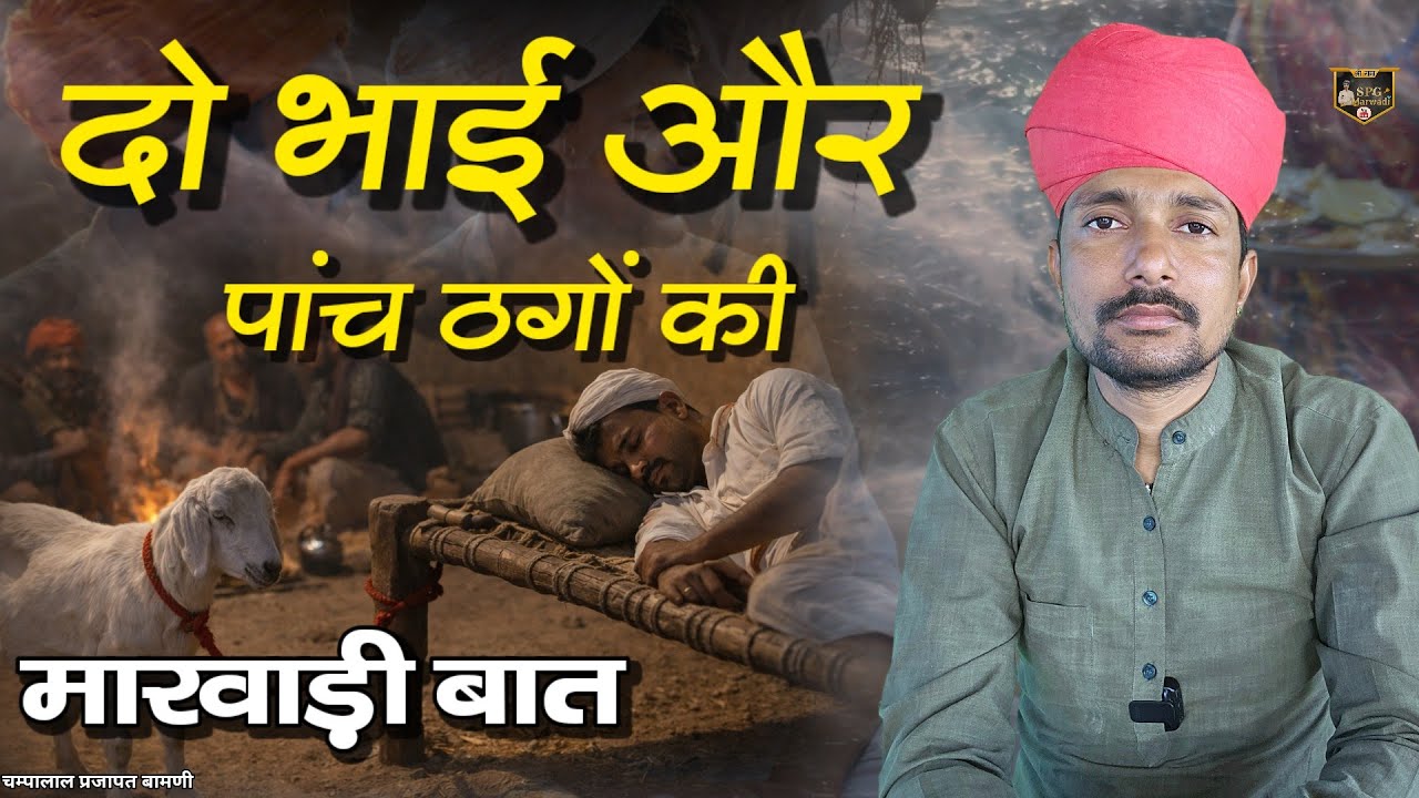 🛑दो भाई और पांच ठगों की मारवाड़ी बात || ठगों ने मिलीया महाठग|| चम्पालाल प्रजापत बामणी 