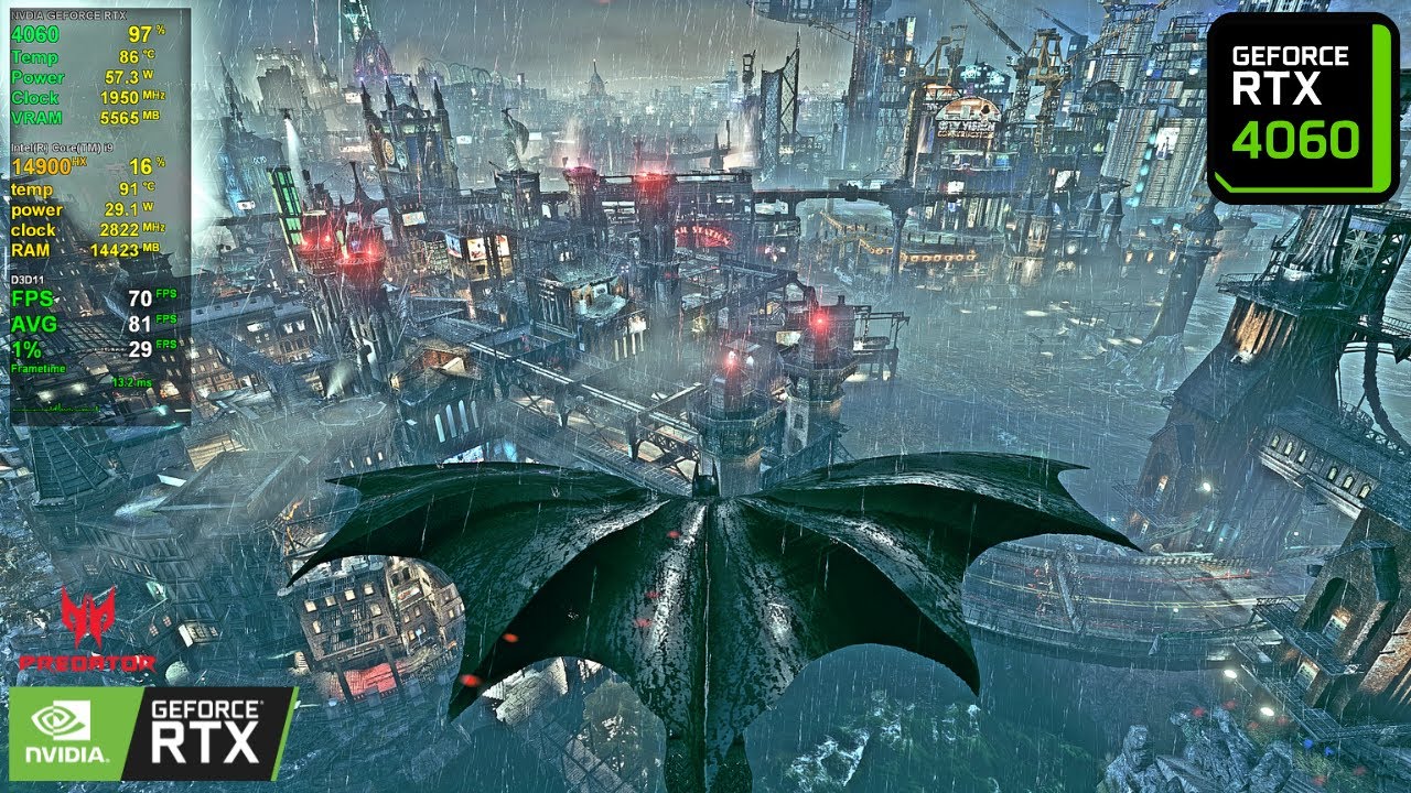 Batman Arkham Knight : RTX 4060 Laptop (Maximum Settings)