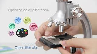 TELMU Microscope 300X-600X-1200X 70pcs+ Accessory Microscope Kit for Beginner with Mini Proj Reviews