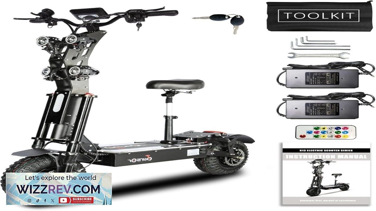 Foldable Electric Scooter with Seat High Power 10 000W Dual Motor 60V 50A Review