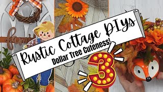 Rustic Cottage Fall DIYs - Dollar Tree - Budget Friendly Fall Decor DIYs