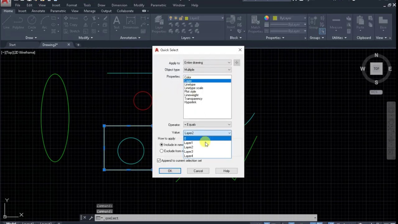 Autocad quick choice youtube