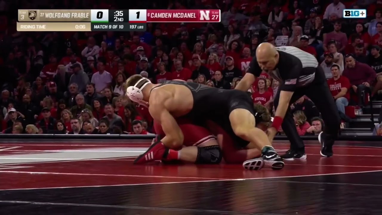 Camden McDanel Nebraska Husker Wrestling против Wolfgang Frable Army 197 11/7/25 