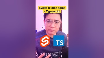 Es verdad que Svelte dejará de soportar Typescript? #developers #desarrolloweb