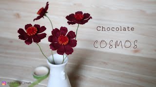 Felt Flowers Diy - How To Make Chocolate Cosmos Felt Flower - Tutorial Felt English Sub