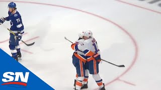 New York Islanders'  Matt Martin scores off slick pass from Nick Leddy screenshot 4