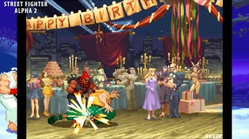 Street Fighter Alpha 2 / arcade opening intro & attract mode auto demo / 1996