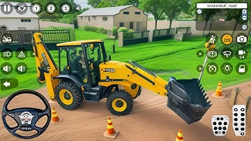 JCB Backhoe Loader Driving ( New Update ) - Bus Simulator Indonesia #15 - Android Gameplay