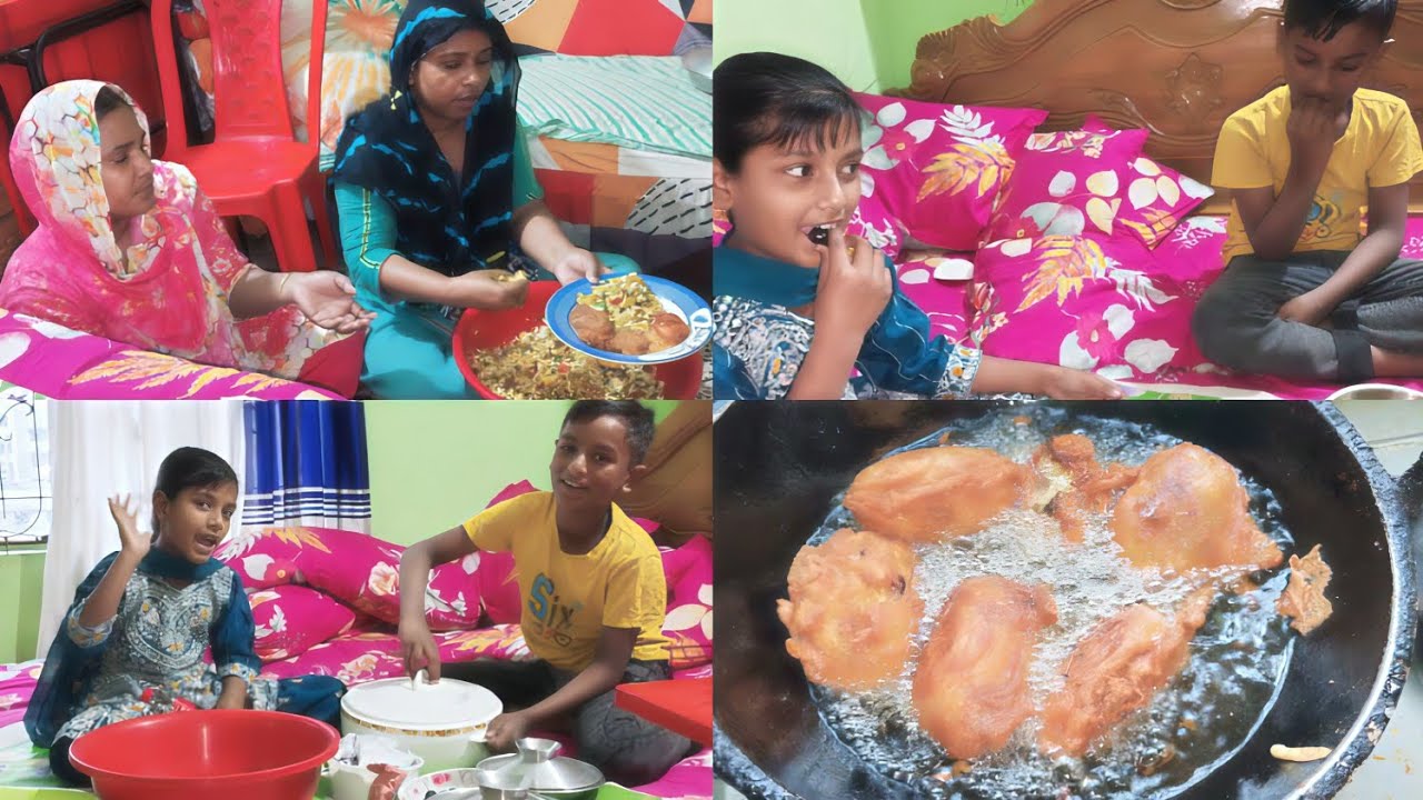 ঘরে তৈরি বেসন দিয়ে ইফতার বানালাম। চাঁদ মিমের প্রথম রোজা সম্পর্ন হলো। 