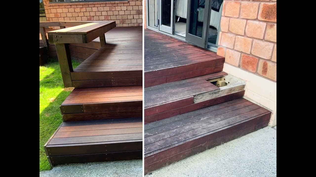 Deck Refresh - Before & After - Kwila decking