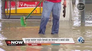 Large water main break on Detroit's west side