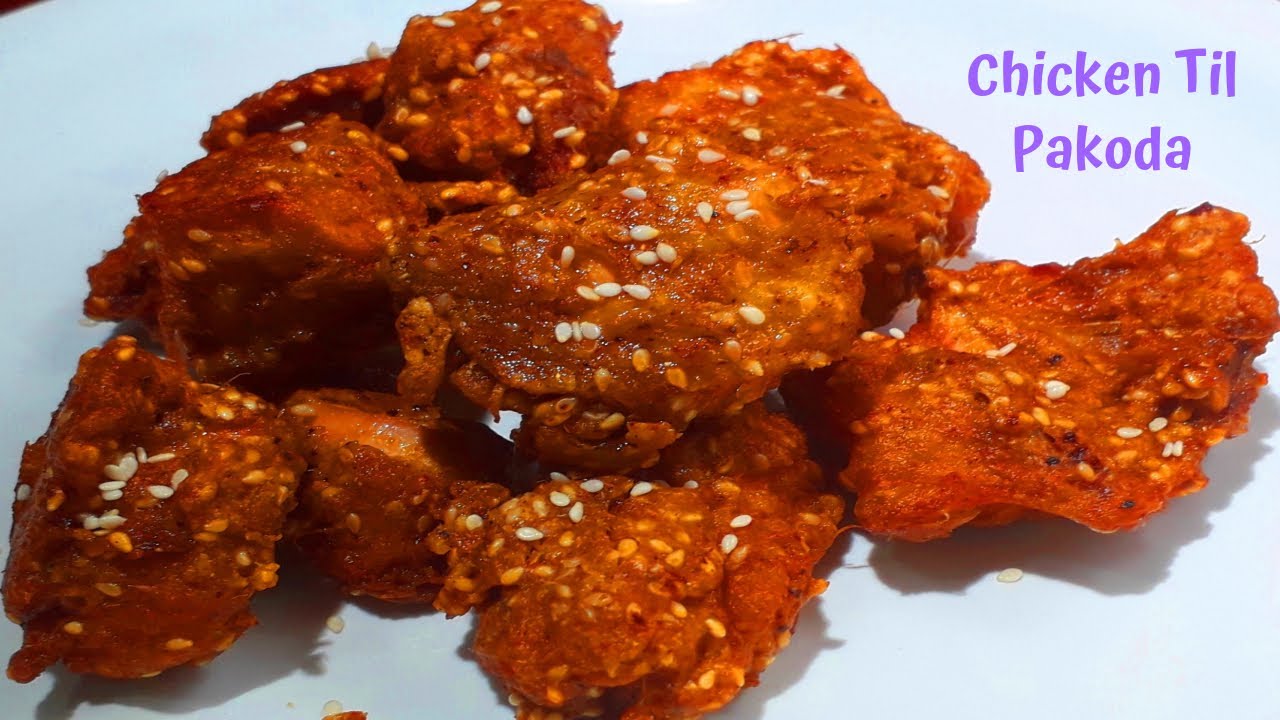 Chicken Til Pakoda Recipe Famous Hyderabadi Starters Easy Chicken Snacks RecipeChicken
