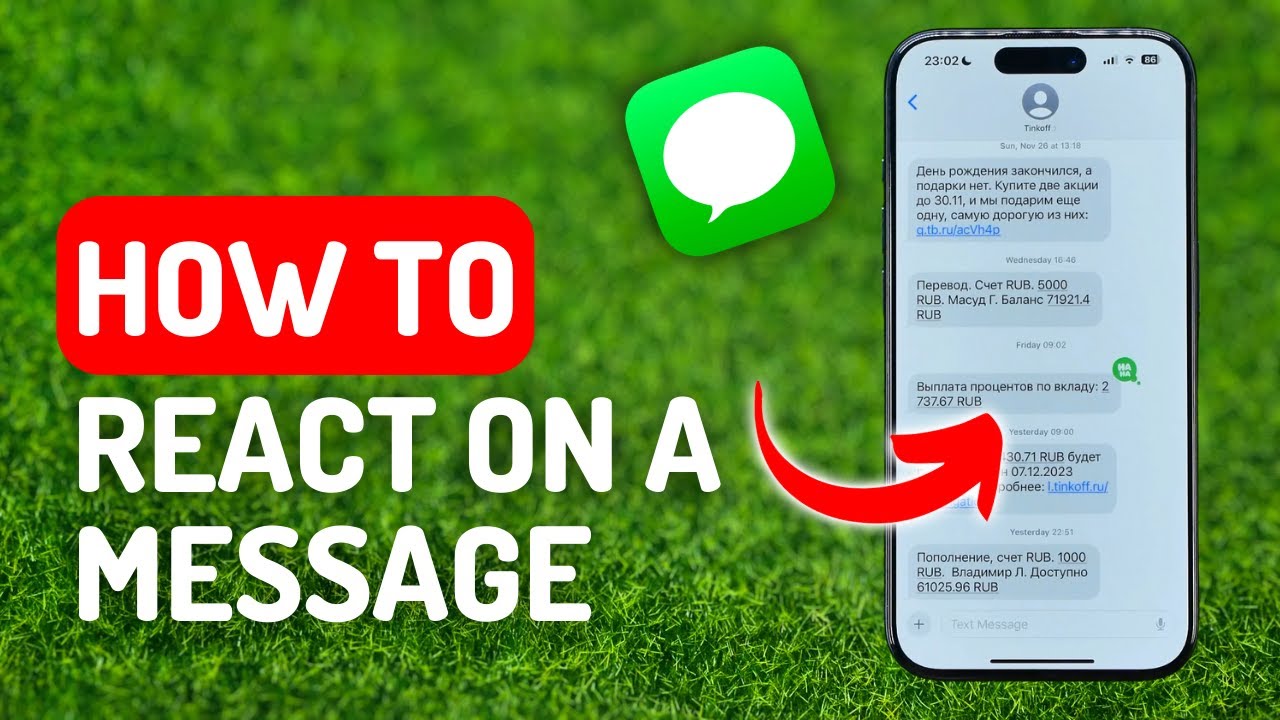 How to React on a Message on iPhone