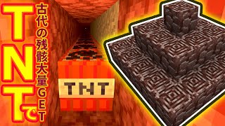 マイクラ ┃大量のTNTを使って古代の残骸(ネザライト)を大量に効率良く入手する方法！◎ #161【ぽこなかくら 2020】