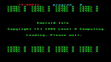 EMERALD ISLE TEXT ADVENTURE LEVEL 9 COMPUTING 1985 ENTERPRISE 64 128 INTELLIGENT SOFTWARE SIXTY FOUR